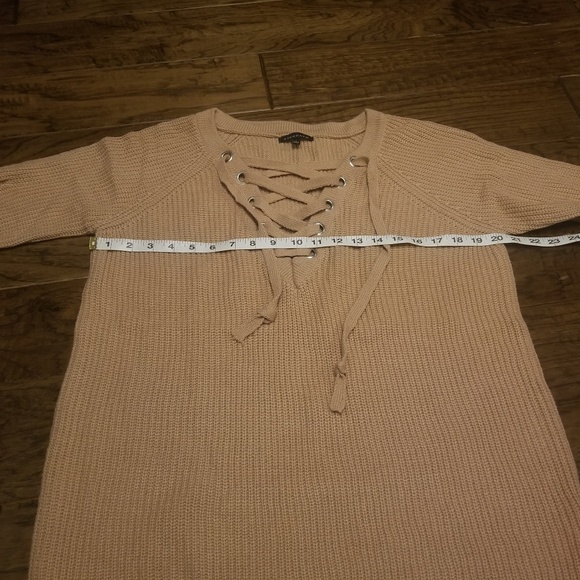 Staccato Lace-up-front sweater Dusty Mauve Large - Picture 3 of 5